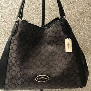 Coach Edie Signature Shoulder Bag Hand Bag
